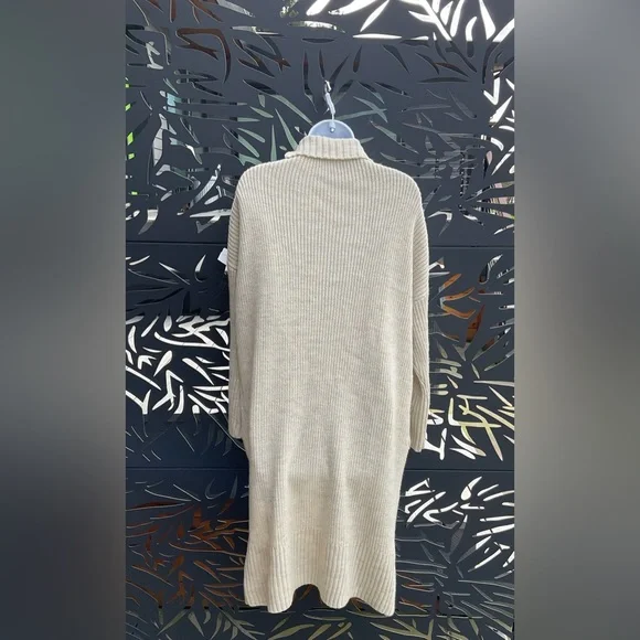 Free People Finely Maxi Cardi Ivory Oversized Cardigan Sweater S - Like New - Picture 5 of 8